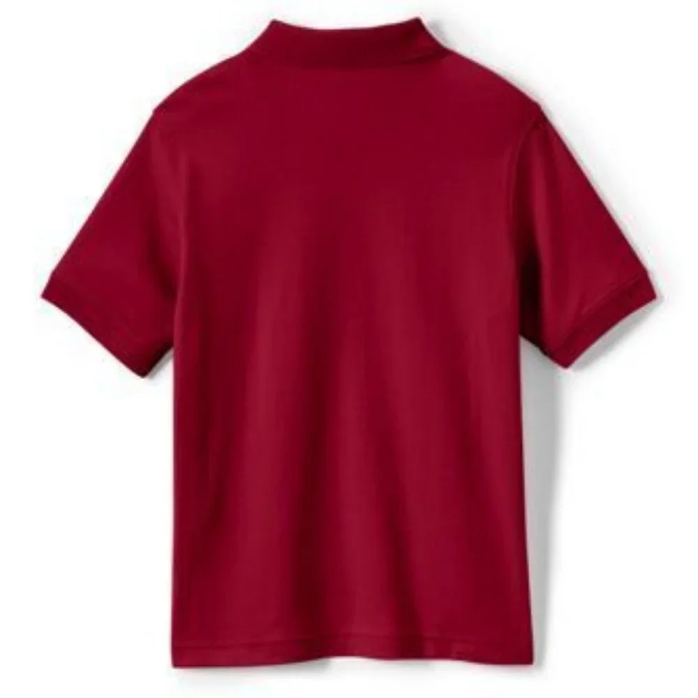 NWT LANDS' END SCHOOL UNIFORM KIDS SHORT SLEEVE INTERLOCK POLO SHIRT LARGE 14-16